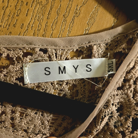 Lace Overlay Beige Dress - Picture 2 of 7